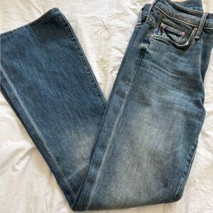 MOTHER Flare Wide Leg Blue Jeans